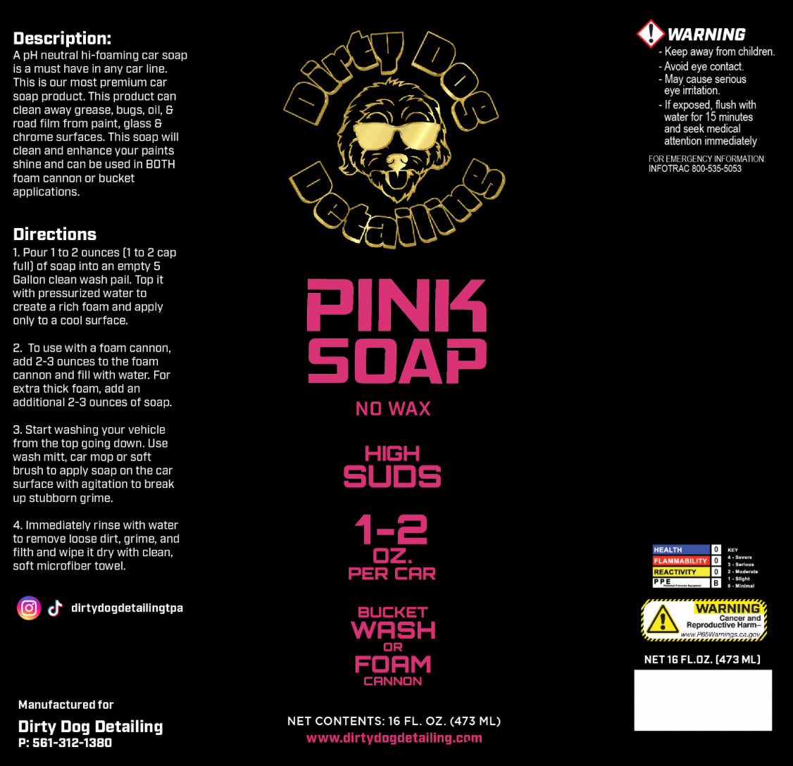 pH-neutral Pink Soap (No Wax)